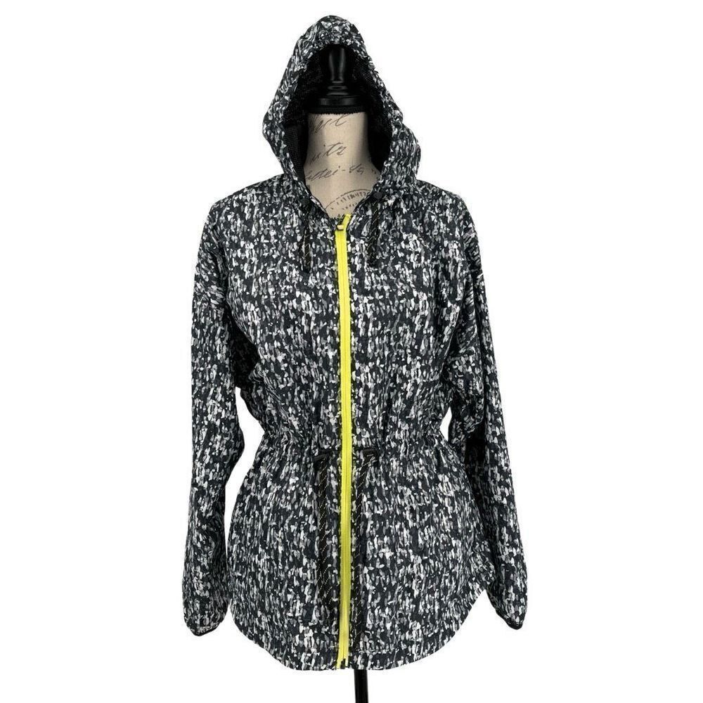 Fabletics Siena Windbreaker Tonal Confetti Print/Firefly Medium‎